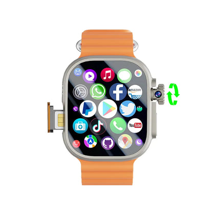 SIM card Smartwatch with 2.29" AMOLED Display, Heart Monitoring & 8MP Camera