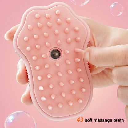 Cat & Dog Steam Brush – 3-in-1 Electric Pet Grooming Comb with Water Spray & Soft Silicone Bristles for Detangling, Massage & Loose Hair Removal