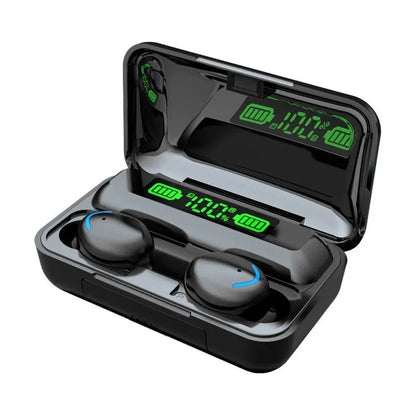 F9 TWS Wireless Bluetooth Earphones with LED Display, Power Bank Case for Phone Charging, HD Calling & CVC 8.0 Noise Reduction
