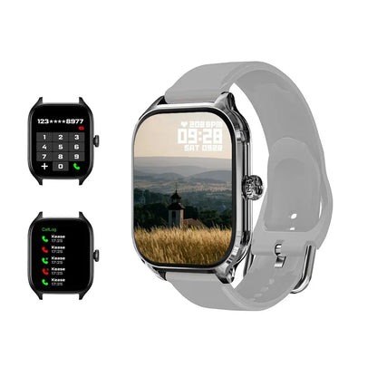All-in-One Fitness Tracker with Call & Music Control, Heart Rate/Blood Oxygen Monitor, Custom Watch Faces, Wireless Charger – Stylish, Powerful & Perfect for Gifting!