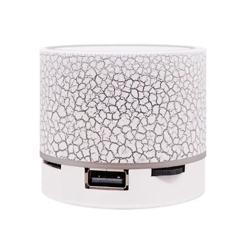 Mini Bluetooth Speaker – Portable Crack Design with LED Light, Plug-In Subwoofer Sound, Wireless Audio, Ideal Gift for Music Lovers