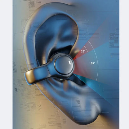 Wireless Bone Conduction Earbuds – Bluetooth Sport Headset with Mic, Noise Reduction, and Charging Case – Secure Fit, Powerful Sound