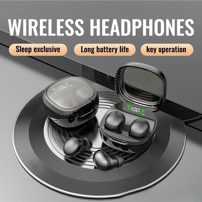 Mini Bluetooth 5.3 Invisible Earbuds – Ultra-Small Wireless Headset for Sleep, Work, and Sports | HD HiFi Sound, Deep Bass, All-Day Comfor