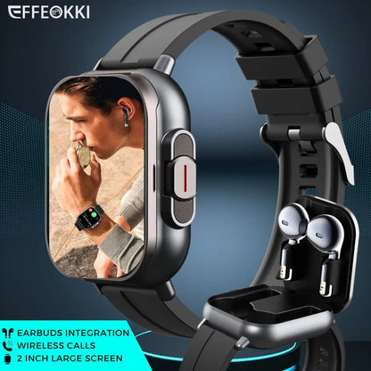 2 in 1 Smartwatch with Earbuds – Your All-Day Health & Productivity Companion with Heart Rate, Sleep & Activity Tracking