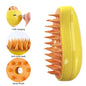 Cat & Dog Steam Brush – 3-in-1 Electric Pet Grooming Comb with Water Spray & Soft Silicone Bristles for Detangling, Massage & Loose Hair Removal