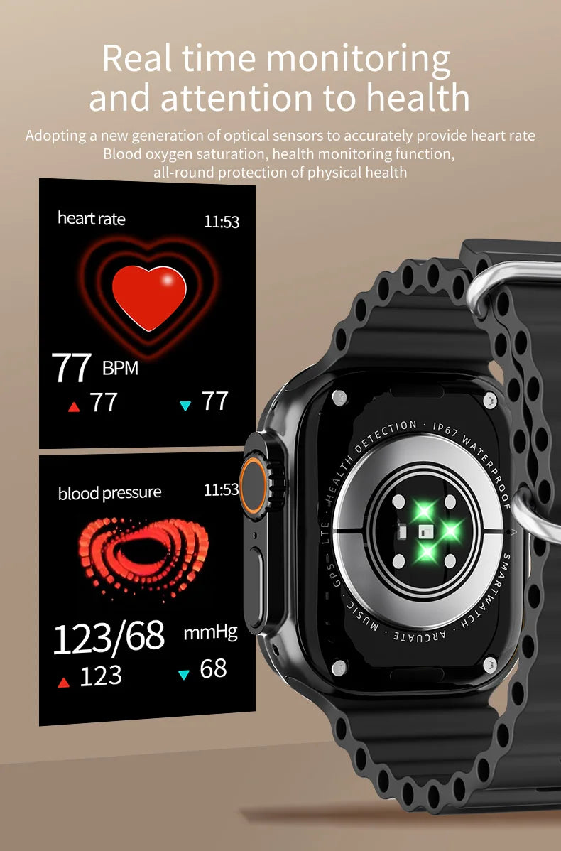 SIM card Smartwatch with 2.29" AMOLED Display, Heart Monitoring & 8MP Camera