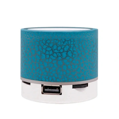 Mini Bluetooth Speaker – Portable Crack Design with LED Light, Plug-In Subwoofer Sound, Wireless Audio, Ideal Gift for Music Lovers