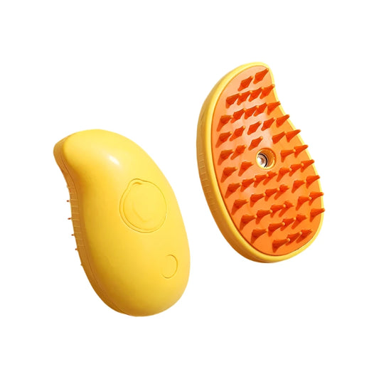 Rechargeable USB 3-in-1 Pet Grooming Brush – Steam Spray, Massage & Anti-Shedding Electric Bath Comb for Cats & Dogs – Tames Loose Hair & Flying Fur