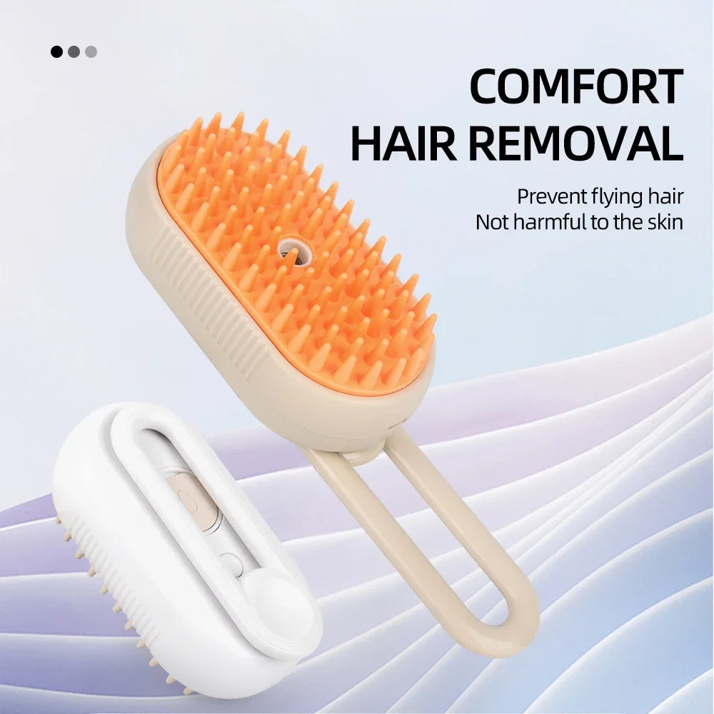 Must-Have Cat Spray Comb – 5-in-1 Electric Grooming Brush with Rotatable Handle, De-Shedding, Bath Massage & Pet Care Tool for Cats and Small Pets
