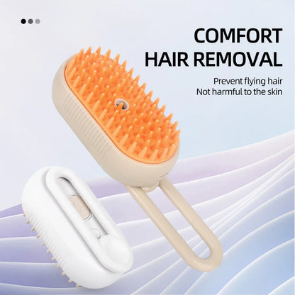 Must-Have Cat Spray Comb – 5-in-1 Electric Grooming Brush with Rotatable Handle, De-Shedding, Bath Massage & Pet Care Tool for Cats and Small Pets