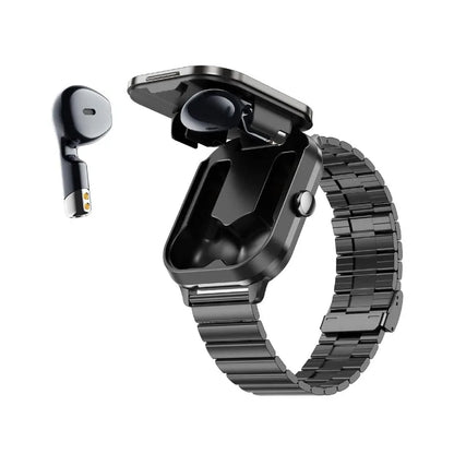 All-in-One Smartwatch with TWS Earbuds – Stay Connected, Stay Healthy, Anywhere