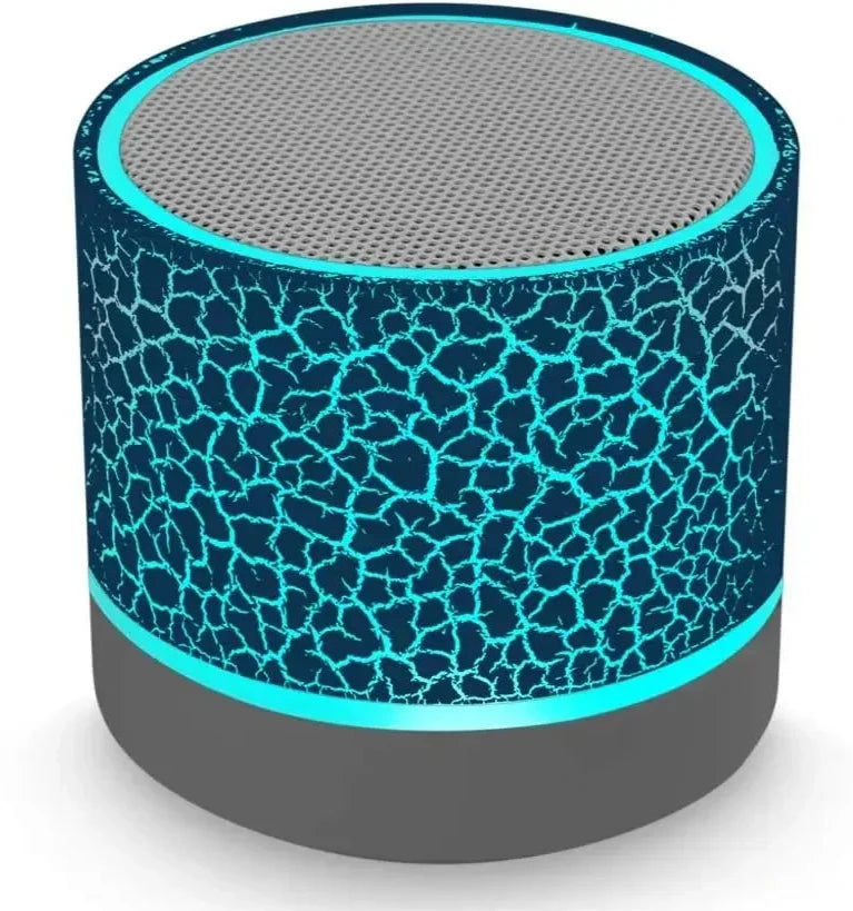 Mini Bluetooth Speaker – Portable Crack Design with LED Light, Plug-In Subwoofer Sound, Wireless Audio, Ideal Gift for Music Lovers