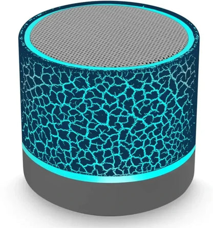 Mini Bluetooth Speaker – Portable Crack Design with LED Light, Plug-In Subwoofer Sound, Wireless Audio, Ideal Gift for Music Lovers