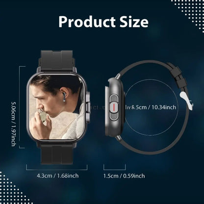 2 in 1 Smartwatch with Earbuds – Your All-Day Health & Productivity Companion with Heart Rate, Sleep & Activity Tracking