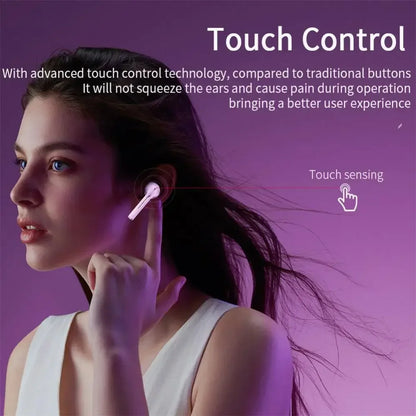 Bluetooth Earbuds with Active Noise-Cancellation, Waterproof, and Premium Sound – Wireless Freedom, 5.3 Bluetooth, Built-in Mic, Long Battery Life & Perfect for Sports & Study!
