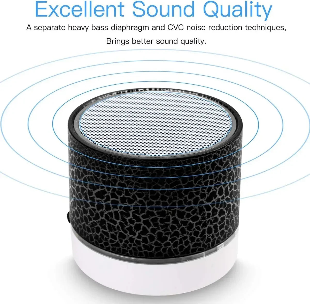 Mini Bluetooth Speaker – Portable Crack Design with LED Light, Plug-In Subwoofer Sound, Wireless Audio, Ideal Gift for Music Lovers