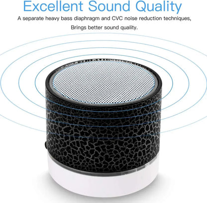 Mini Bluetooth Speaker – Portable Crack Design with LED Light, Plug-In Subwoofer Sound, Wireless Audio, Ideal Gift for Music Lovers