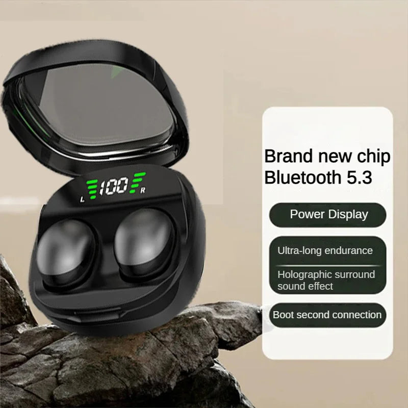 Mini Bluetooth 5.3 Invisible Earbuds – Ultra-Small Wireless Headset for Sleep, Work, and Sports | HD HiFi Sound, Deep Bass, All-Day Comfor