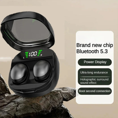 Mini Bluetooth 5.3 Invisible Earbuds – Ultra-Small Wireless Headset for Sleep, Work, and Sports | HD HiFi Sound, Deep Bass, All-Day Comfor