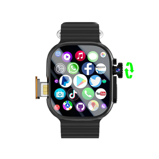 SIM card Smartwatch with 2.29" AMOLED Display, Heart Monitoring & 8MP Camera