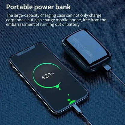 Charging Case (Power Bank) Wireless Earbuds – Intelligent Touch Control, Waterproof Bluetooth Headphones with LED Display & Built-in Mic – Don’t Miss Out!