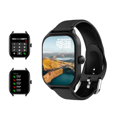 All-in-One Fitness Tracker with Call & Music Control, Heart Rate/Blood Oxygen Monitor, Custom Watch Faces, Wireless Charger – Stylish, Powerful & Perfect for Gifting!